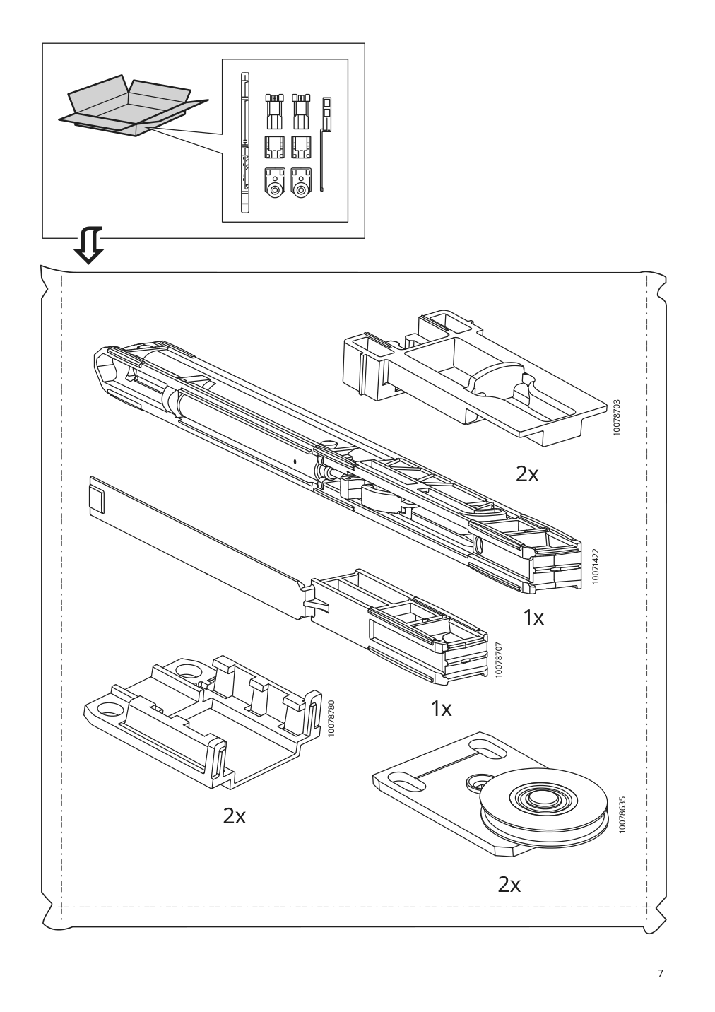 Assembly instructions for IKEA Skytta hardware pack f triple track rail | Page 7 - IKEA SKYTTA / BOAXEL walk-in wardrobe with sliding doors 995.161.08