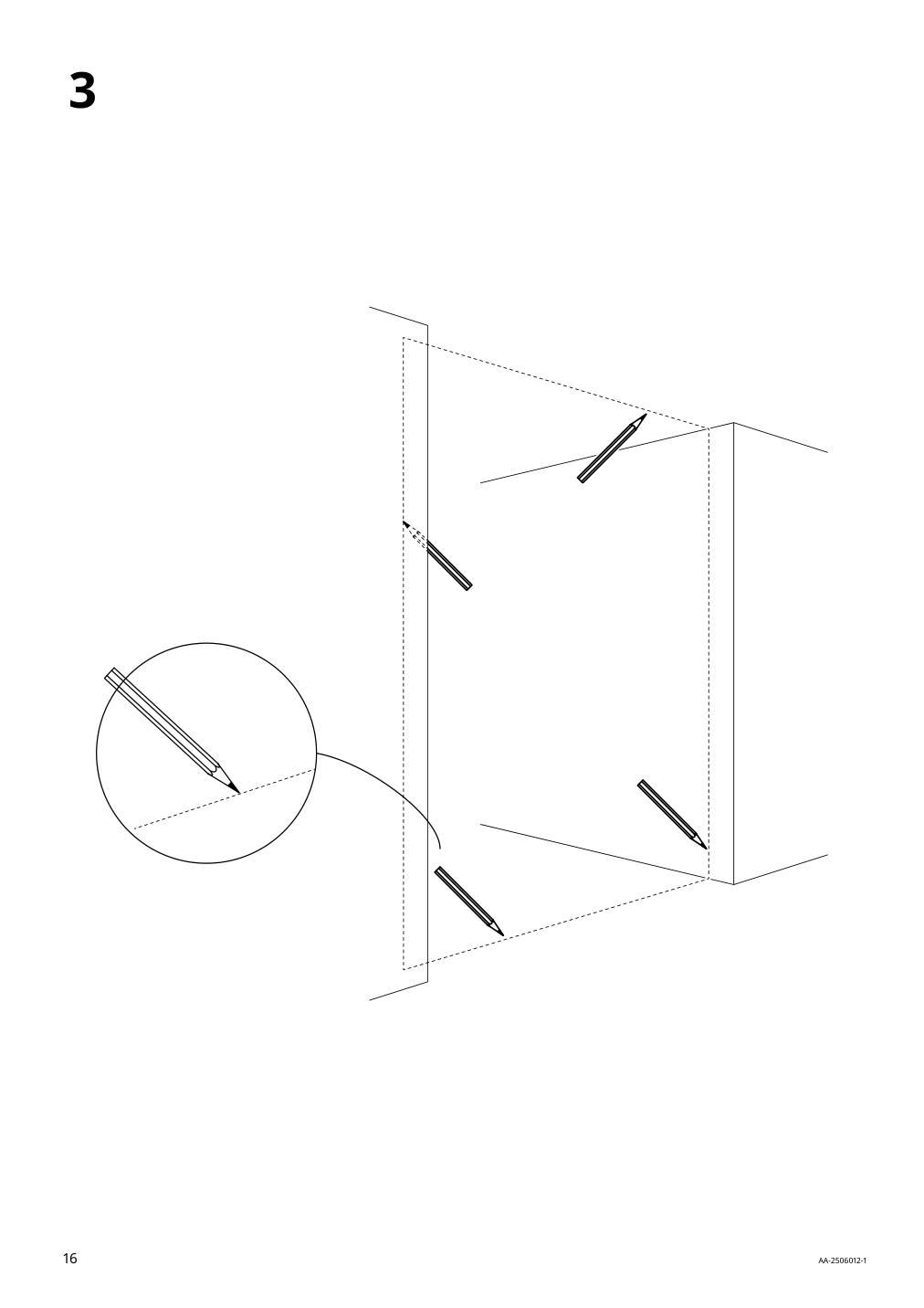 Assembly instructions for IKEA Skytta hardware pack f triple track rail | Page 16 - IKEA SKYTTA / AURDAL walk-in wardrobe with sliding doors 595.525.65