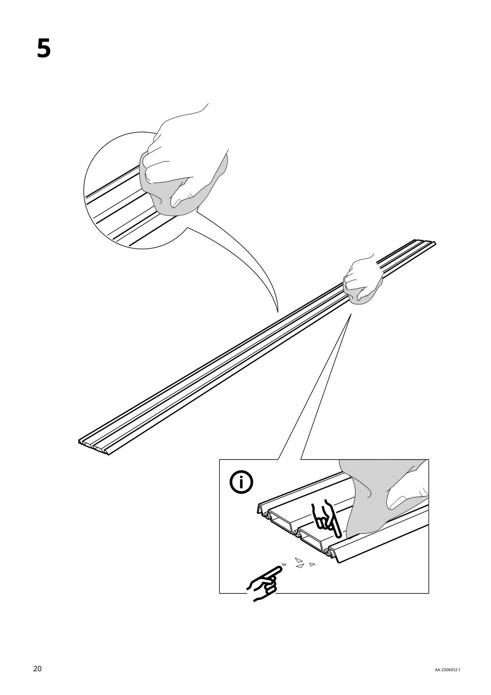 Assembly instructions for IKEA Skytta hardware pack f triple track rail | Page 20 - IKEA SKYTTA / PAX walk-in wardrobe with sliding doors 695.525.03