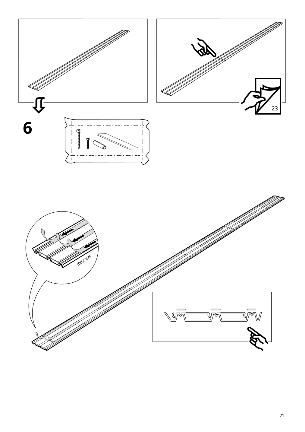 Assembly instructions for IKEA Skytta hardware pack f triple track rail | Page 21 - IKEA SKYTTA / PAX walk-in wardrobe with sliding doors 695.525.03