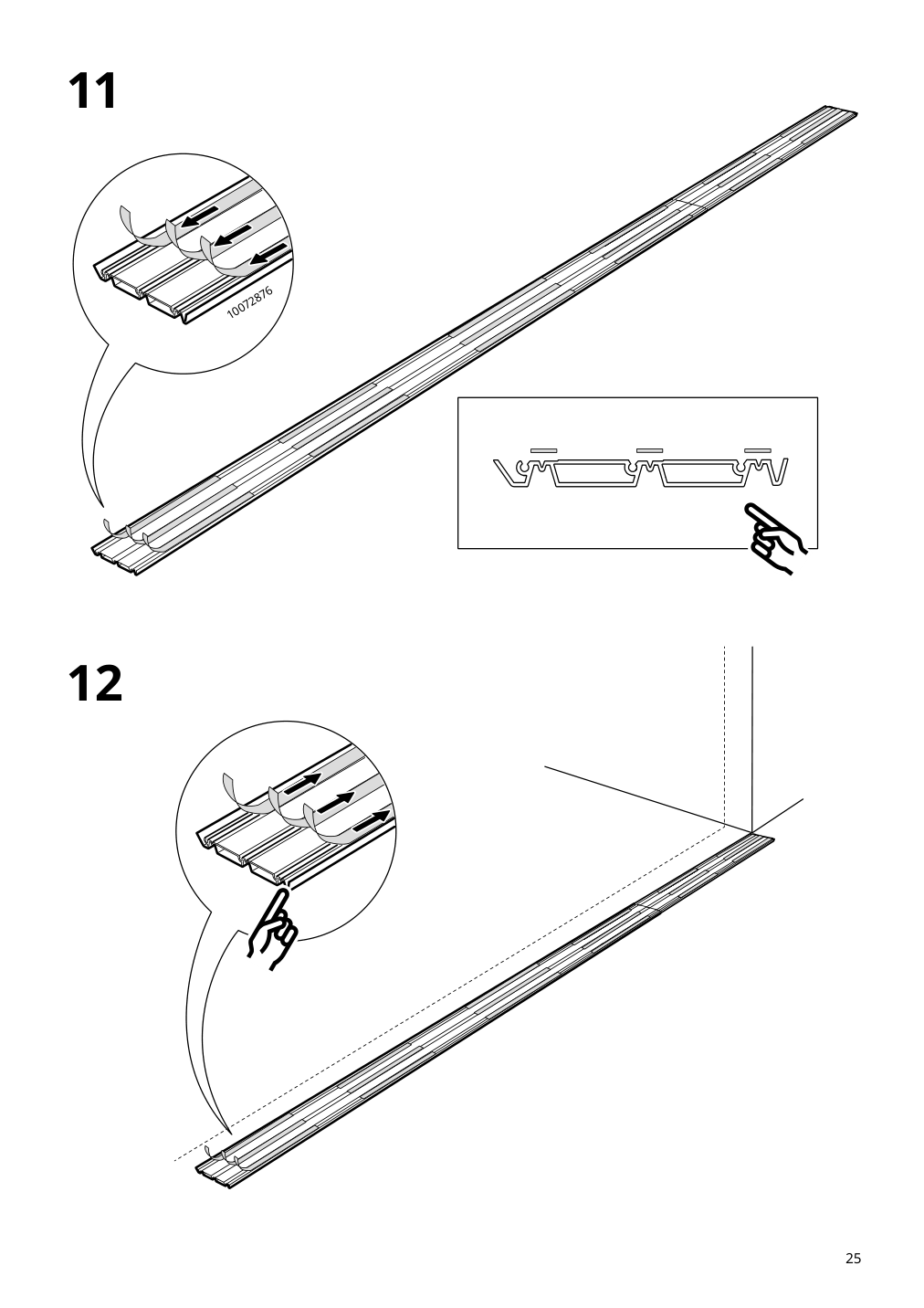 Assembly instructions for IKEA Skytta hardware pack f triple track rail | Page 25 - IKEA SKYTTA / AURDAL walk-in wardrobe with sliding doors 595.525.65