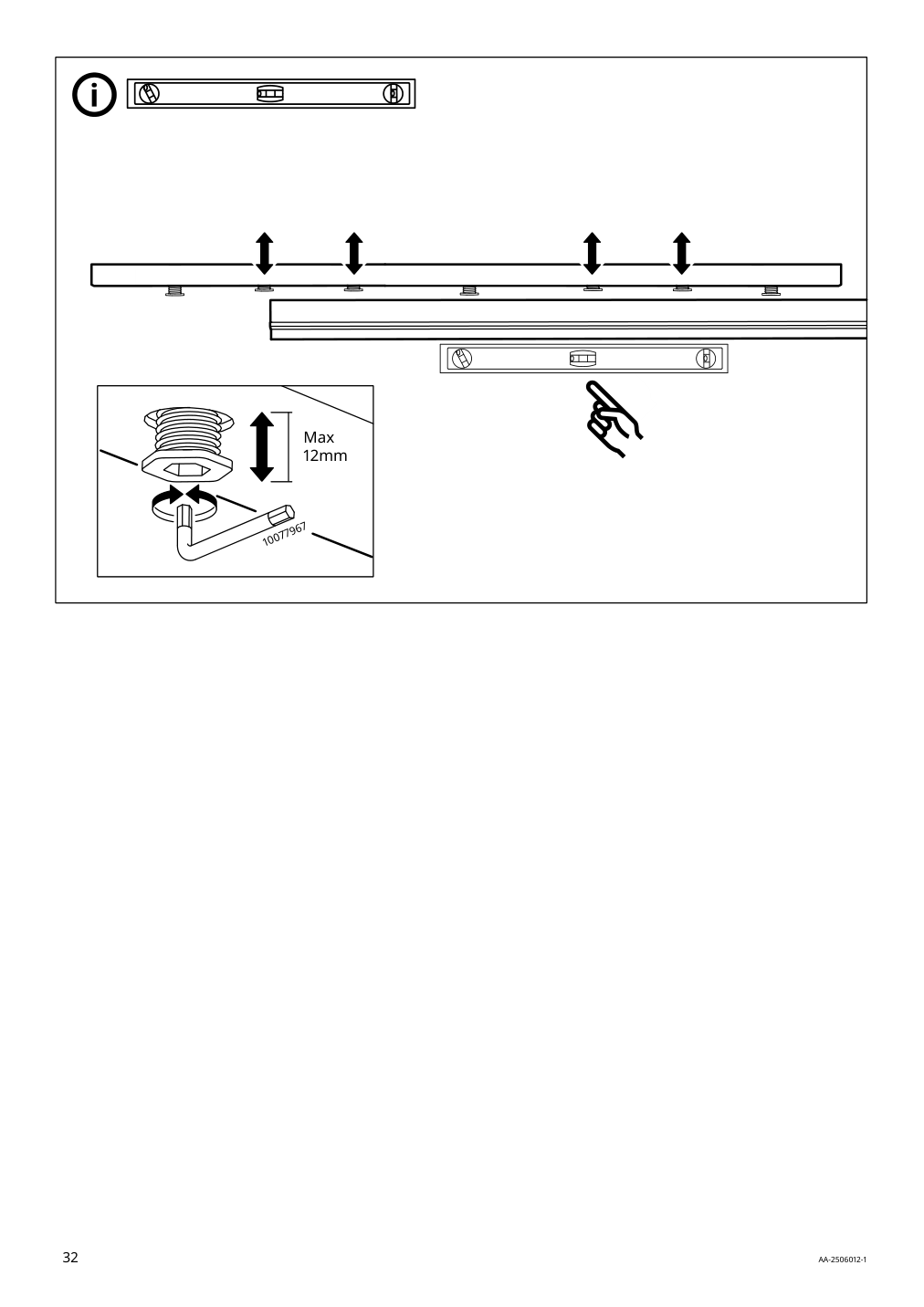 Assembly instructions for IKEA Skytta hardware pack f triple track rail | Page 32 - IKEA SKYTTA / AURDAL walk-in wardrobe with sliding doors 295.212.50