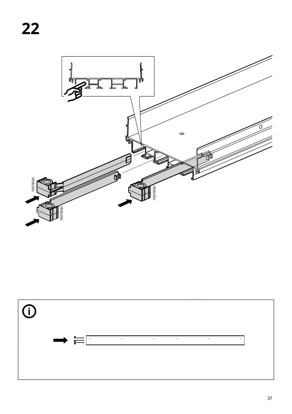 Assembly instructions for IKEA Skytta hardware pack f triple track rail | Page 37 - IKEA SKYTTA / AURDAL walk-in wardrobe with sliding doors 295.212.50