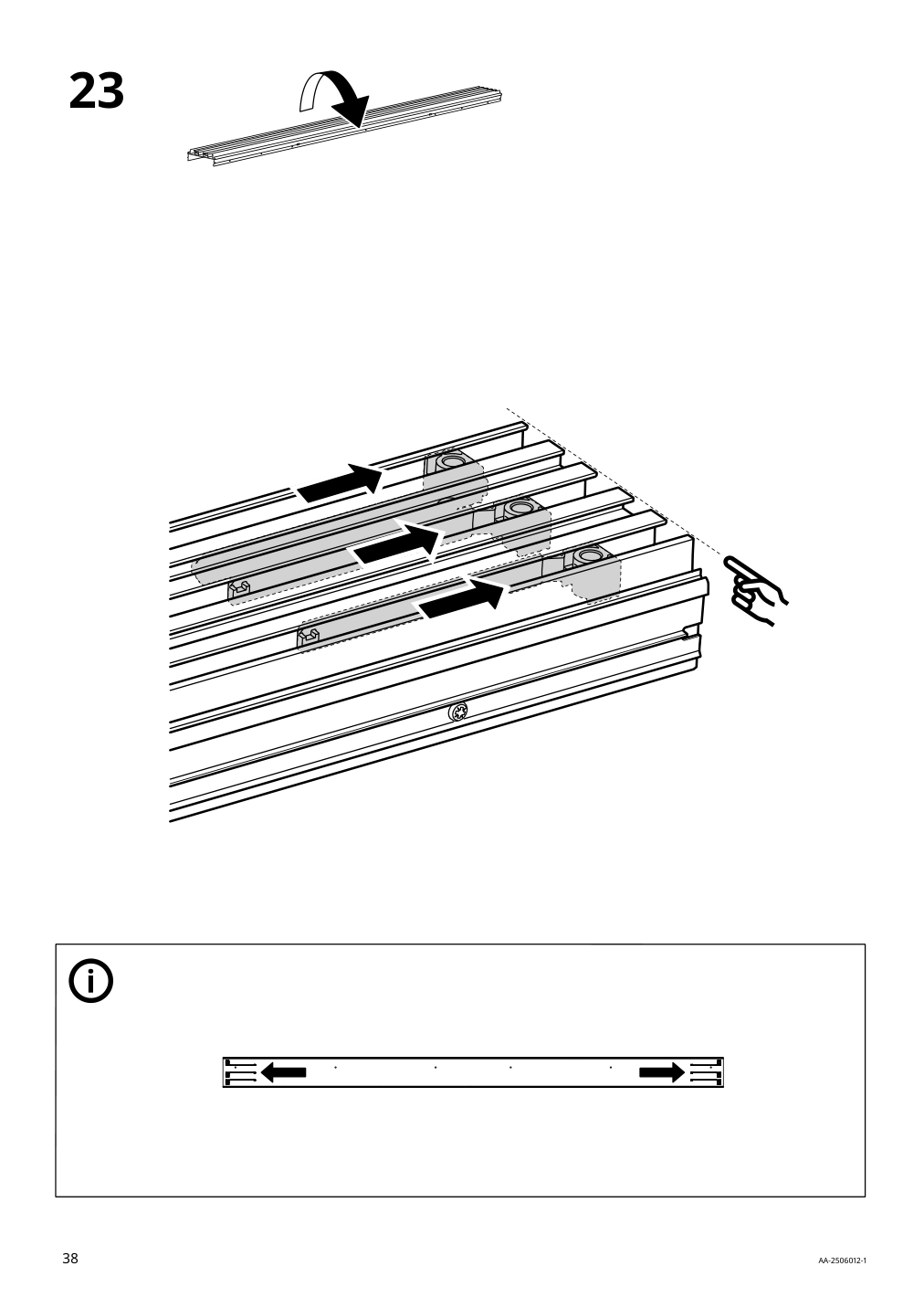 Assembly instructions for IKEA Skytta hardware pack f triple track rail | Page 38 - IKEA SKYTTA / PAX walk-in wardrobe with sliding doors 695.525.03