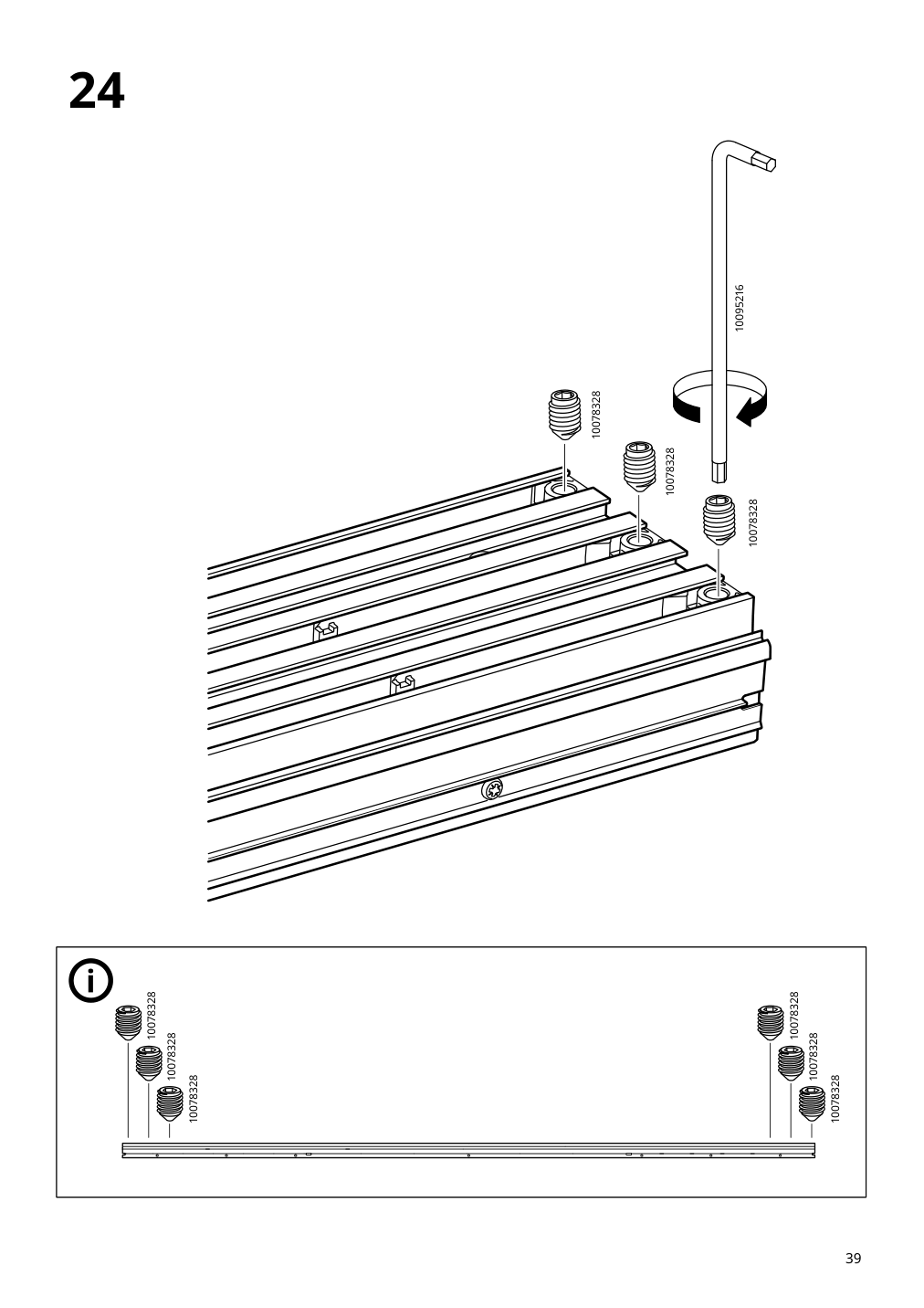 Assembly instructions for IKEA Skytta hardware pack f triple track rail | Page 39 - IKEA SKYTTA / AURDAL walk-in wardrobe with sliding doors 295.212.50