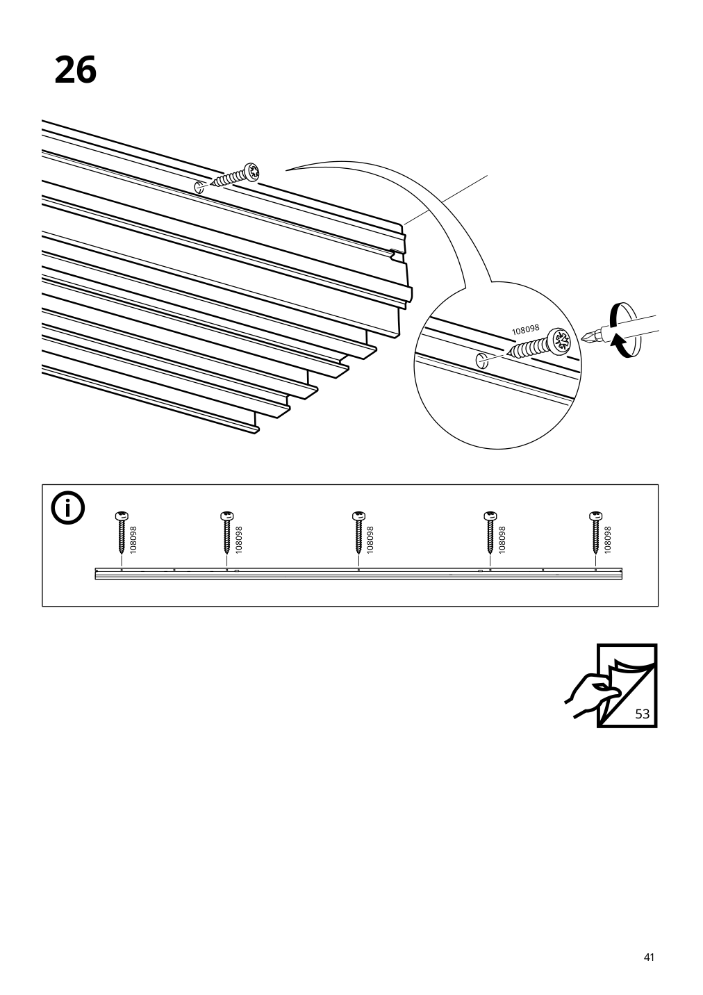 Assembly instructions for IKEA Skytta hardware pack f triple track rail | Page 41 - IKEA SKYTTA / AURDAL walk-in wardrobe with sliding doors 595.525.65