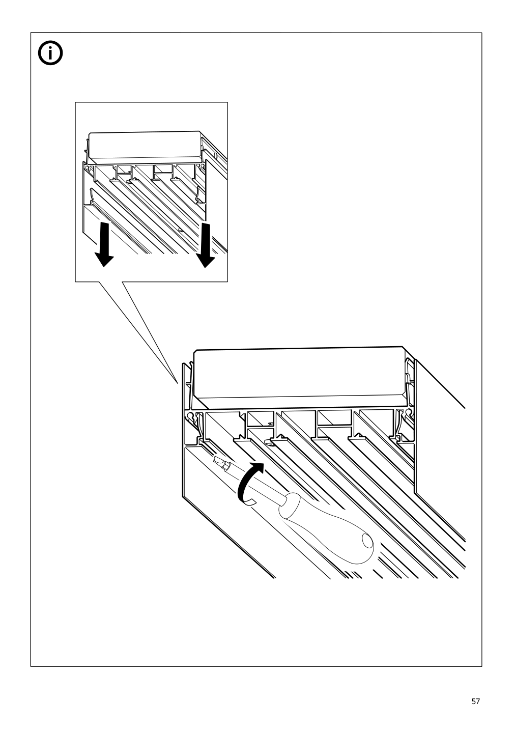 Assembly instructions for IKEA Skytta hardware pack f triple track rail | Page 57 - IKEA SKYTTA / AURDAL walk-in wardrobe with sliding doors 295.212.50