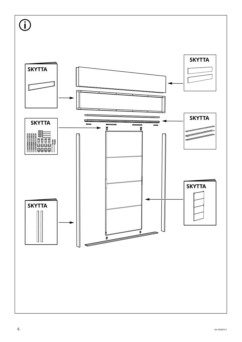 Assembly instructions for IKEA Skytta hardware pack f triple track rail | Page 6 - IKEA SKYTTA / AURDAL walk-in wardrobe with sliding doors 295.212.50