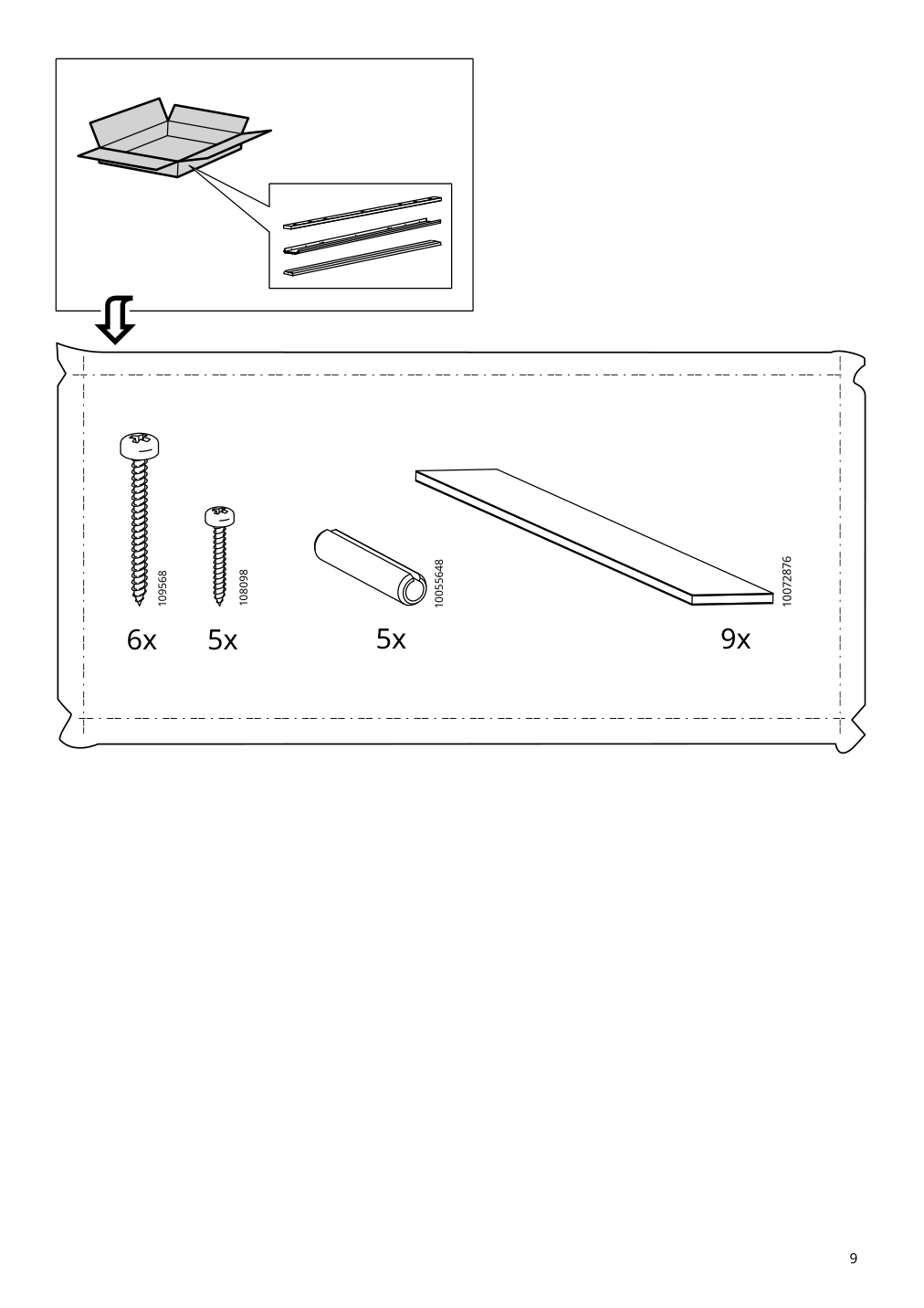 Assembly instructions for IKEA Skytta hardware pack f triple track rail | Page 9 - IKEA SKYTTA / AURDAL walk-in wardrobe with sliding doors 595.525.65