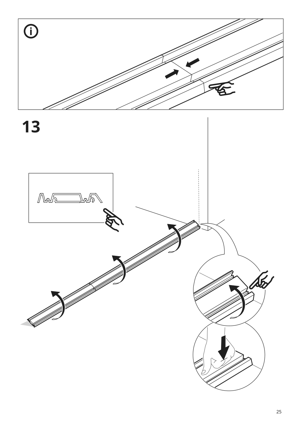 Assembly instructions for IKEA Skytta hardware pack for double track rail | Page 25 - IKEA SKYTTA / MEHAMN/AULI sliding door 095.001.64