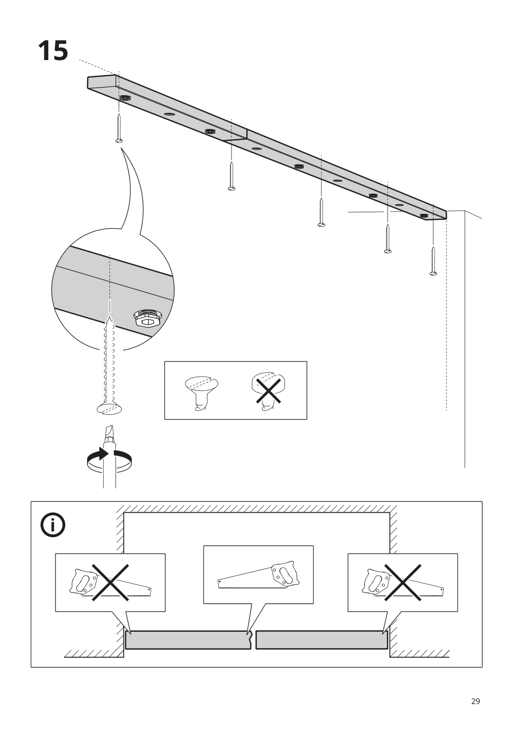 Assembly instructions for IKEA Skytta hardware pack for double track rail | Page 29 - IKEA SKYTTA / AURDAL walk-in wardrobe with sliding doors 495.212.49