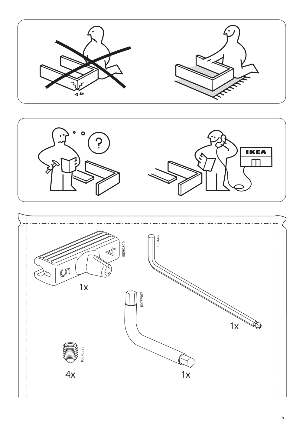 Assembly instructions for IKEA Skytta hardware pack for double track rail | Page 5 - IKEA SKYTTA / AURDAL walk-in wardrobe with sliding doors 495.212.49