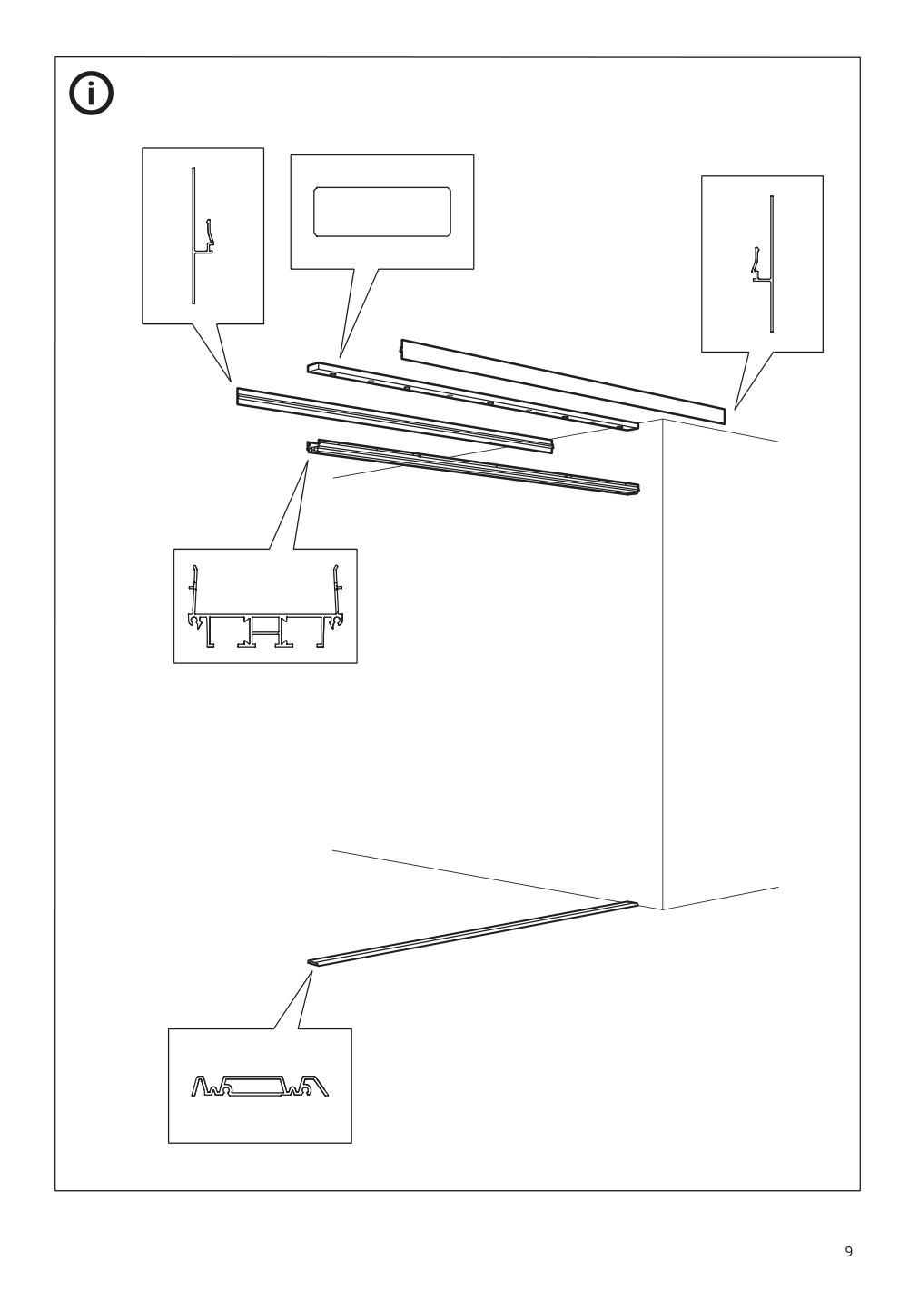 Assembly instructions for IKEA Skytta hardware pack for double track rail | Page 9 - IKEA SKYTTA / AURDAL walk-in wardrobe with sliding doors 495.212.49