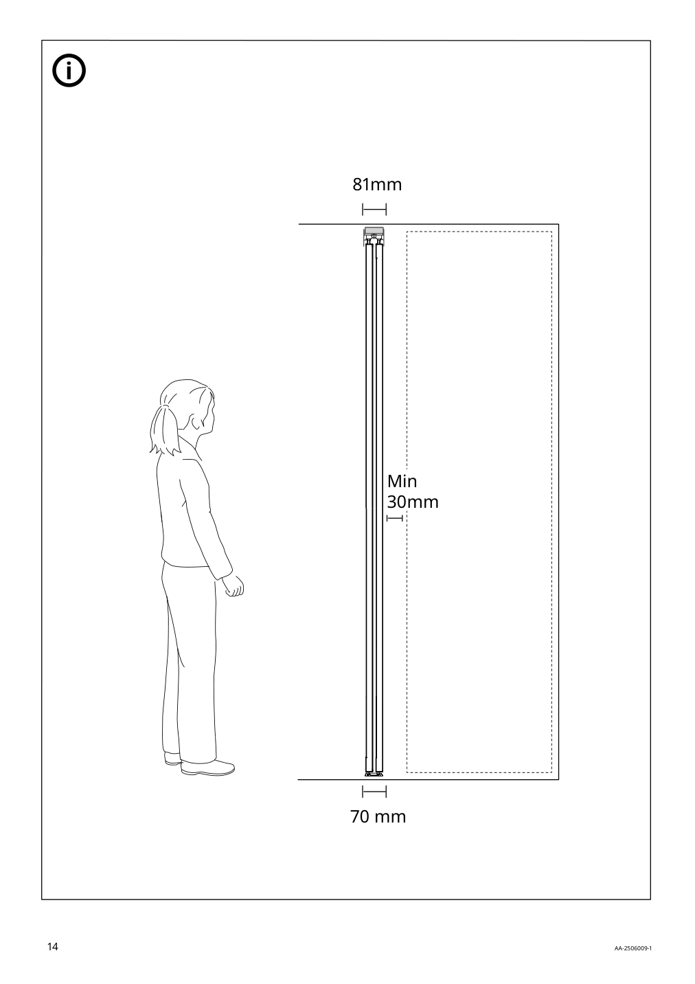 Assembly instructions for IKEA Skytta hardware pack for double track rail | Page 14 - IKEA SKYTTA / BOAXEL reach-in wardrobe with sliding door 395.160.07