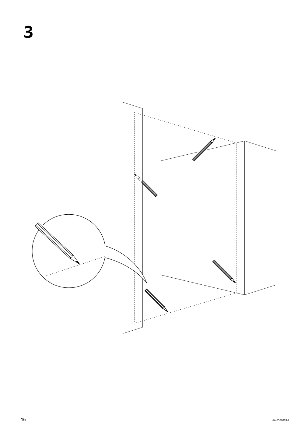 Assembly instructions for IKEA Skytta hardware pack for double track rail | Page 16 - IKEA SKYTTA / AURDAL reach-in wardrobe with sliding door 695.525.36