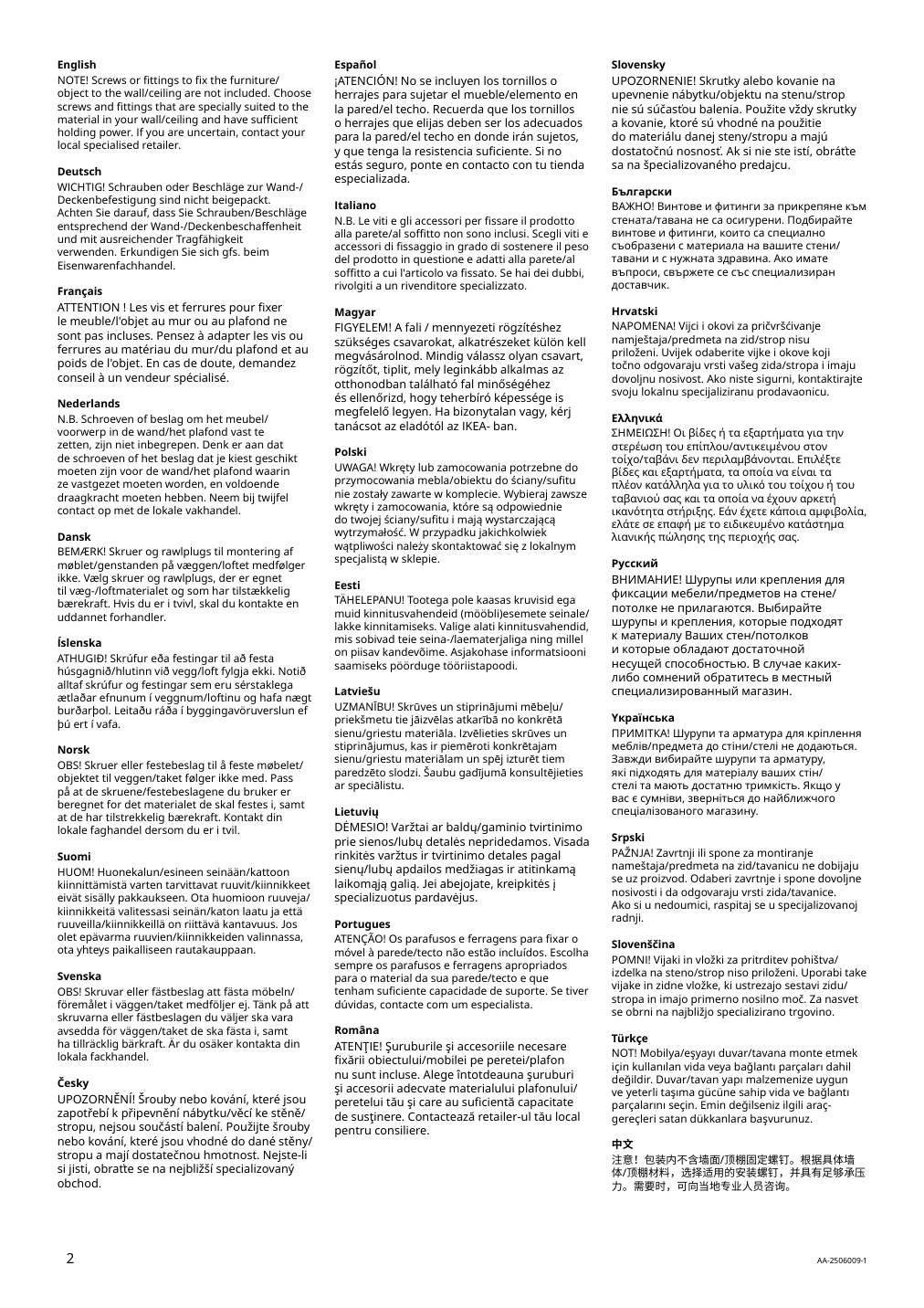 Assembly instructions for IKEA Skytta hardware pack for double track rail | Page 2 - IKEA SKYTTA / BOAXEL reach-in wardrobe with sliding door 395.160.07