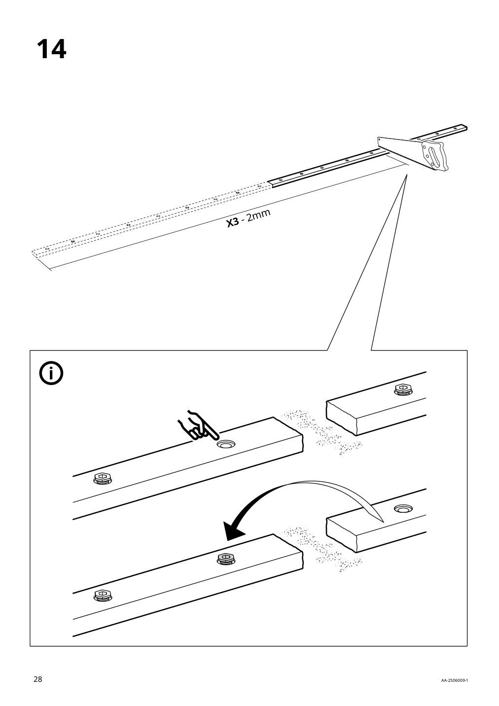 Assembly instructions for IKEA Skytta hardware pack for double track rail | Page 28 - IKEA SKYTTA / AURDAL walk-in wardrobe with sliding doors 795.147.37