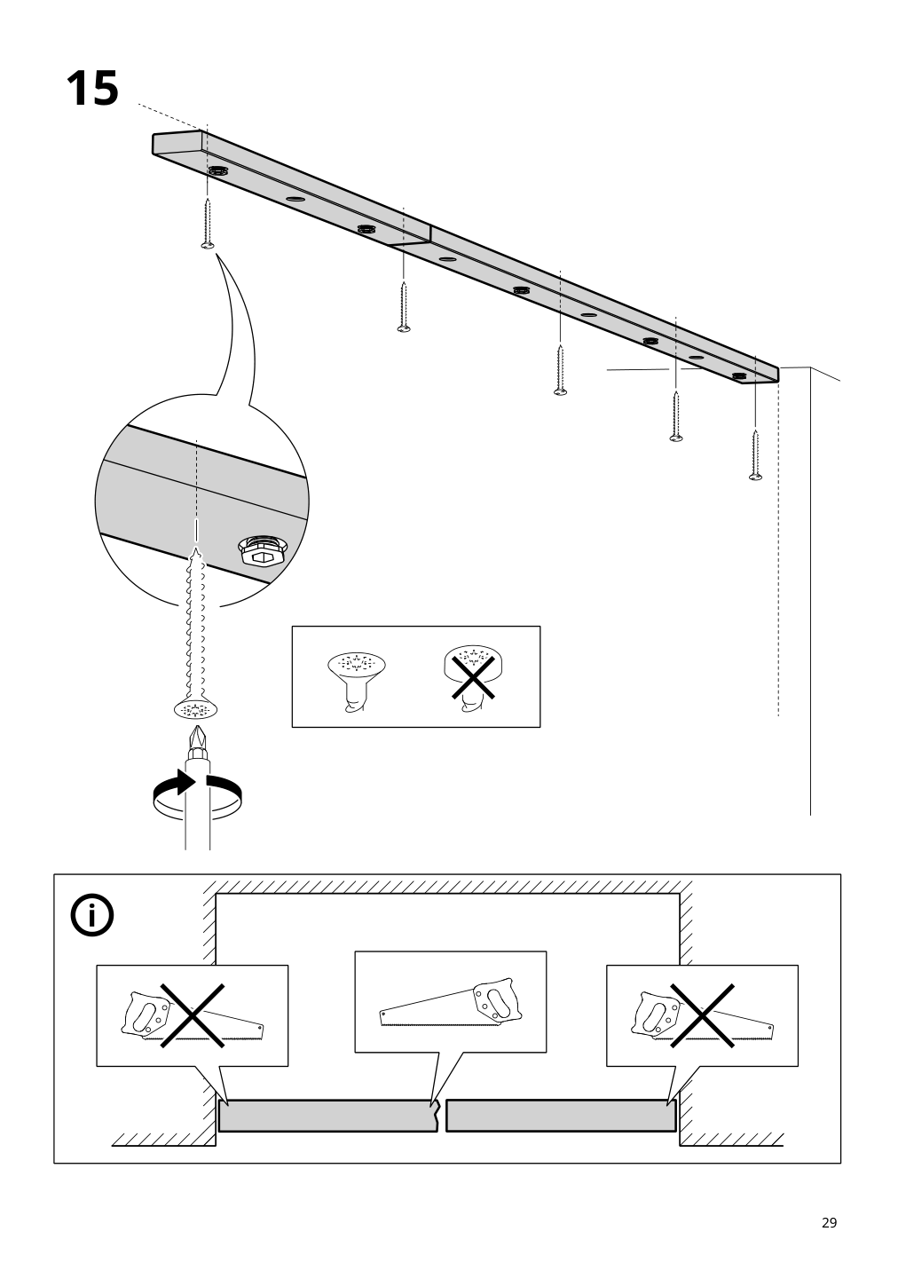 Assembly instructions for IKEA Skytta hardware pack for double track rail | Page 29 - IKEA SKYTTA / AURDAL walk-in wardrobe with sliding doors 795.147.37