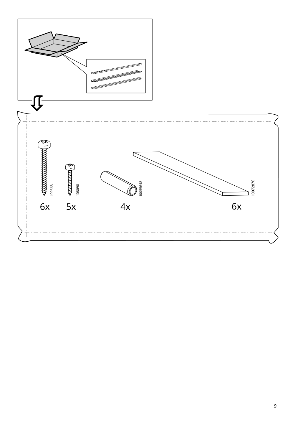 Assembly instructions for IKEA Skytta hardware pack for double track rail | Page 9 - IKEA SKYTTA / BOAXEL reach-in wardrobe with sliding door 395.160.07