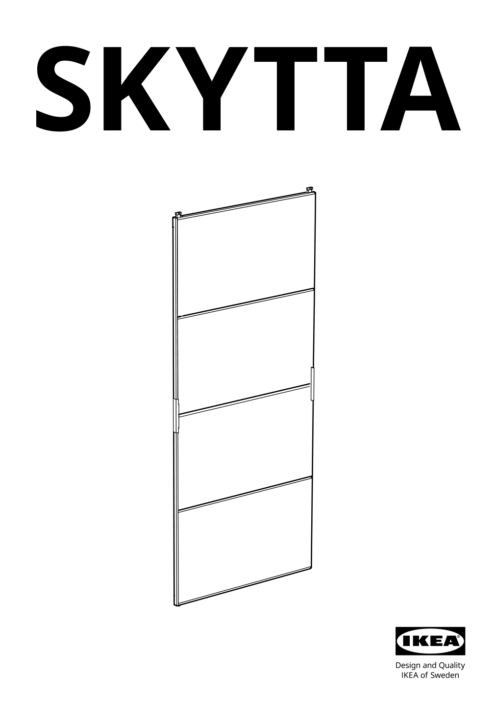 Assembly instructions for IKEA Skytta sliding door frame aluminum | Page 1 - IKEA SKYTTA / BOAXEL walk-in wardrobe with sliding doors 995.161.08