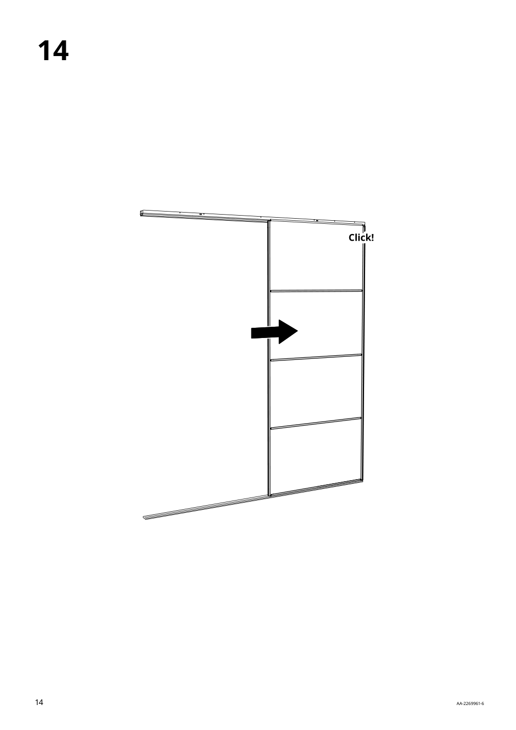 Assembly instructions for IKEA Skytta sliding door frame aluminum | Page 14 - IKEA SKYTTA / BOAXEL walk-in wardrobe with sliding doors 995.161.08