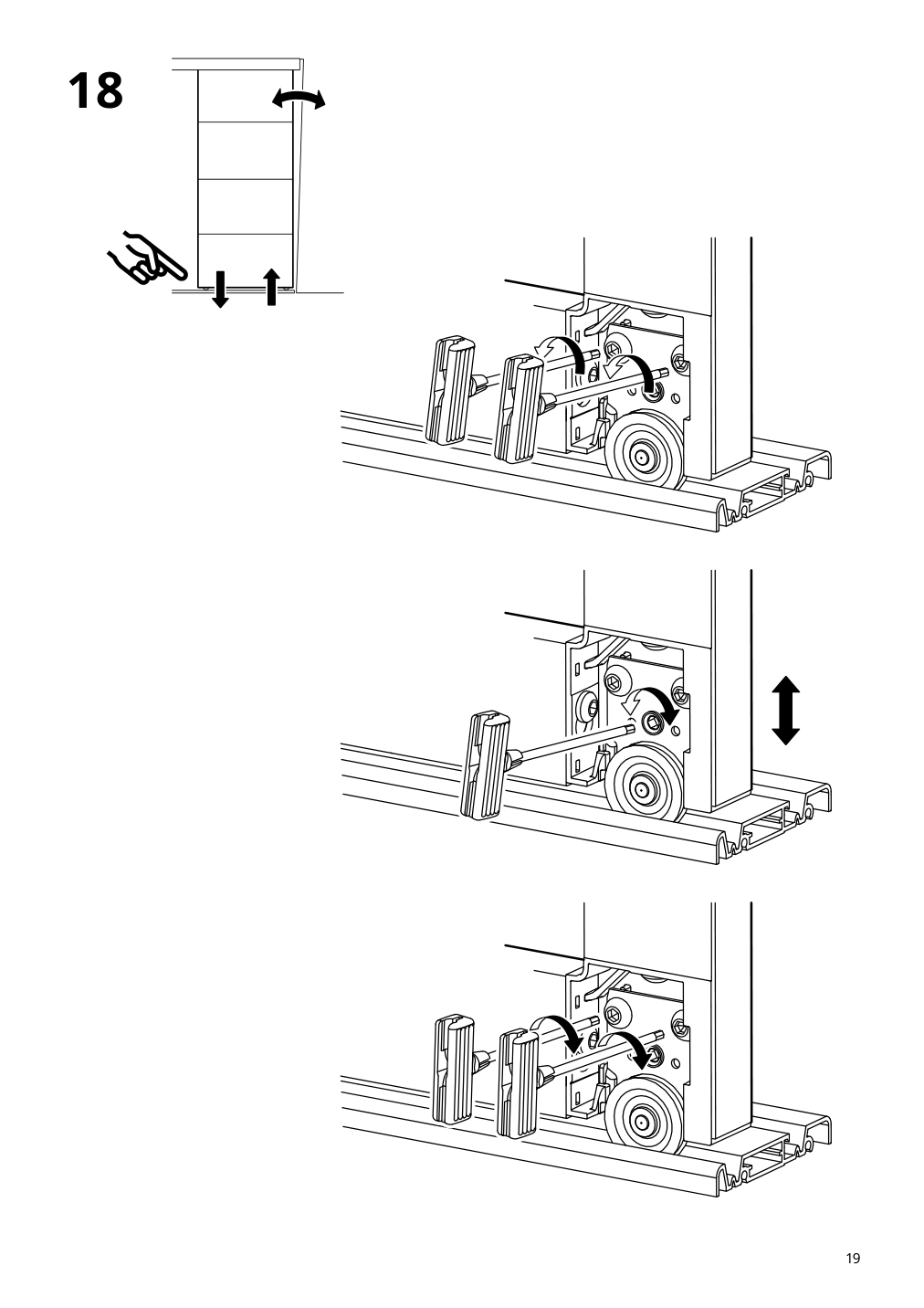 Assembly instructions for IKEA Skytta sliding door frame aluminum | Page 19 - IKEA SKYTTA / BOAXEL walk-in wardrobe with sliding doors 995.161.08