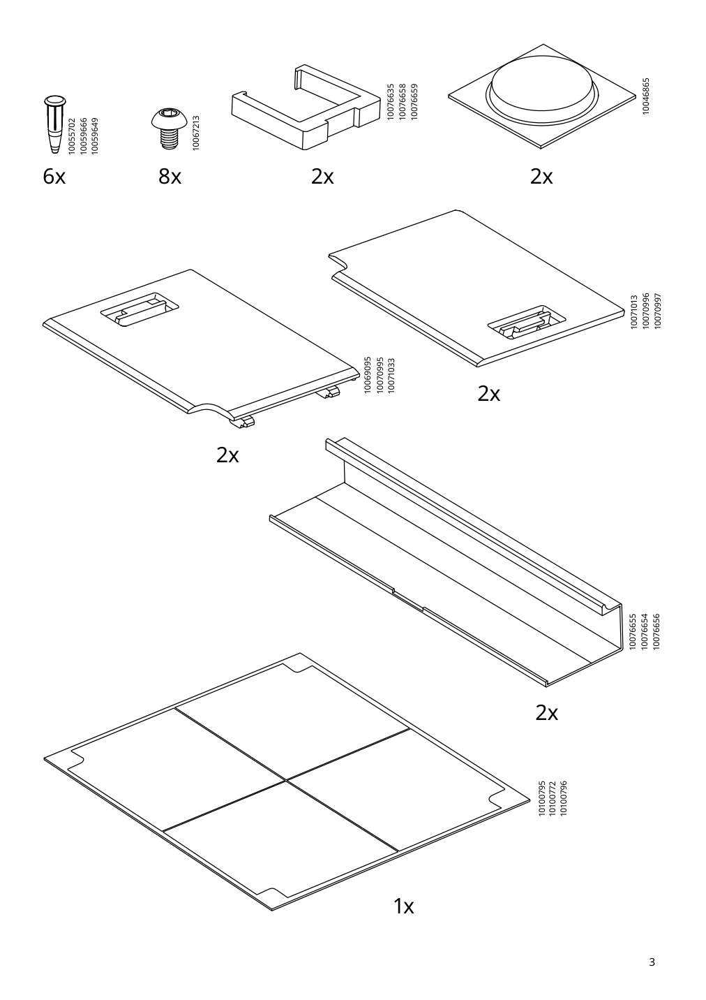 Assembly instructions for IKEA Skytta sliding door frame aluminum | Page 3 - IKEA SKYTTA / BOAXEL walk-in wardrobe with sliding doors 995.161.08