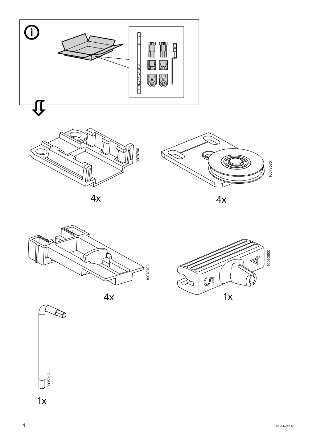 Assembly instructions for IKEA Skytta sliding door frame aluminum | Page 4 - IKEA SKYTTA / BOAXEL walk-in wardrobe with sliding doors 995.161.08