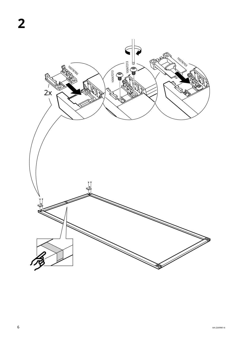 Assembly instructions for IKEA Skytta sliding door frame aluminum | Page 6 - IKEA SKYTTA / BOAXEL walk-in wardrobe with sliding doors 995.161.08