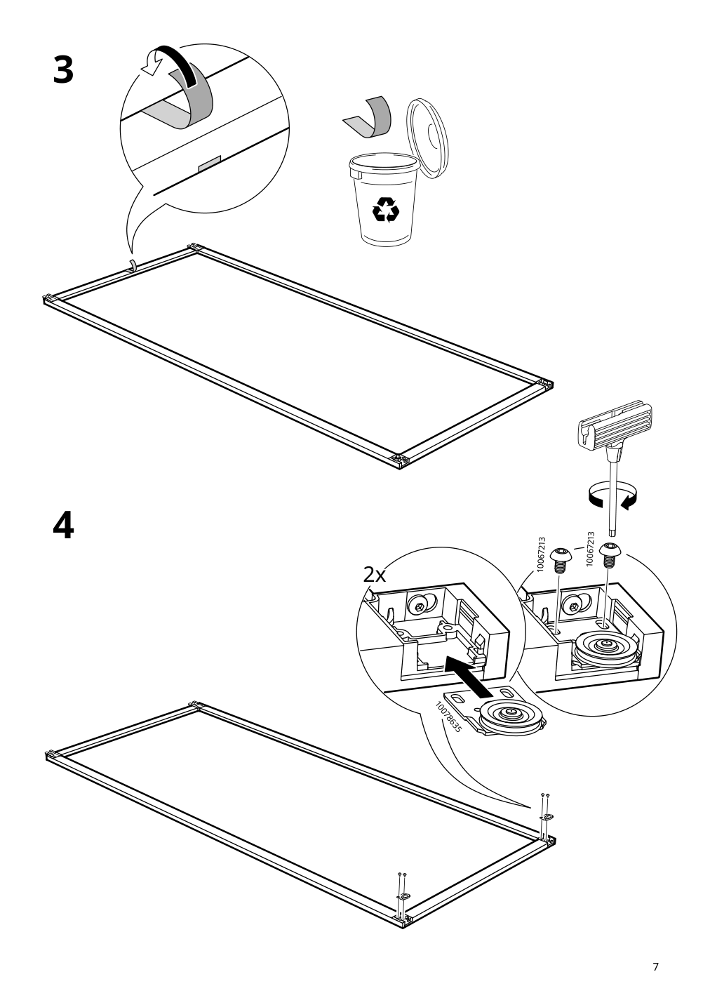 Assembly instructions for IKEA Skytta sliding door frame aluminum | Page 7 - IKEA SKYTTA / BOAXEL walk-in wardrobe with sliding doors 995.161.08