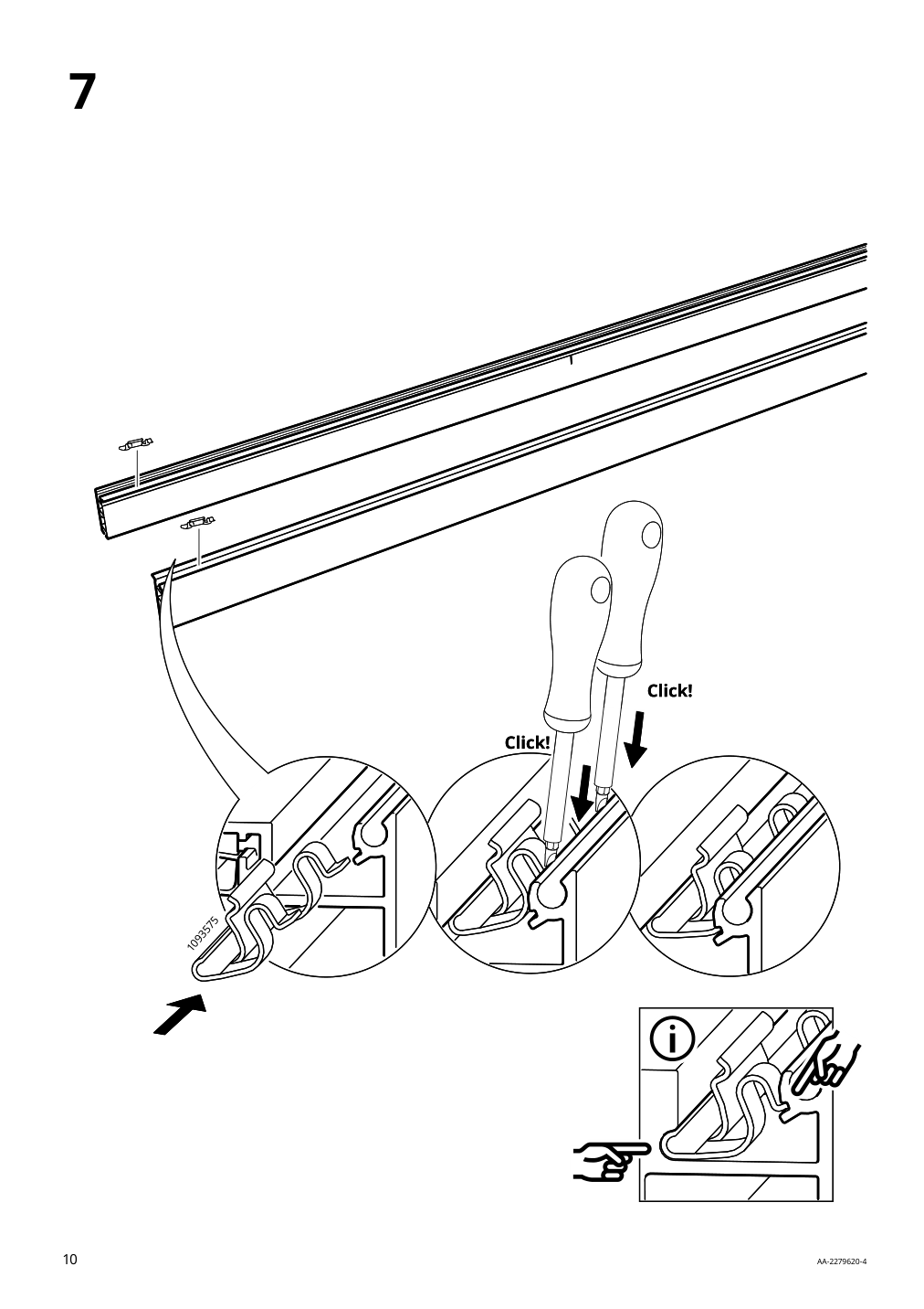 Assembly instructions for IKEA Skytta sliding door frame aluminum | Page 10 - IKEA SKYTTA / BOAXEL walk-in wardrobe with sliding doors 995.161.08