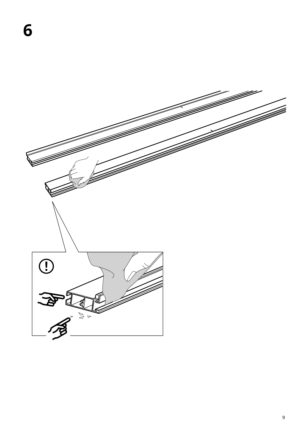 Assembly instructions for IKEA Skytta sliding door frame aluminum | Page 9 - IKEA SKYTTA / BOAXEL walk-in wardrobe with sliding doors 995.161.08