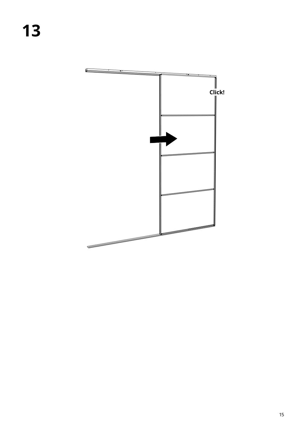 Assembly instructions for IKEA Skytta sliding door frame white | Page 15 - IKEA SKYTTA / PAX walk-in wardrobe with sliding doors 695.525.03