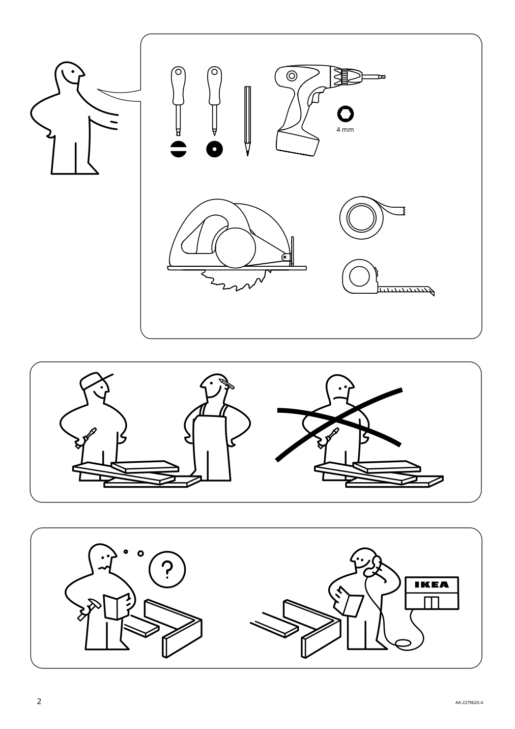 Assembly instructions for IKEA Skytta sliding door frame black | Page 2 - IKEA SKYTTA / AURDAL walk-in wardrobe with sliding doors 295.212.50