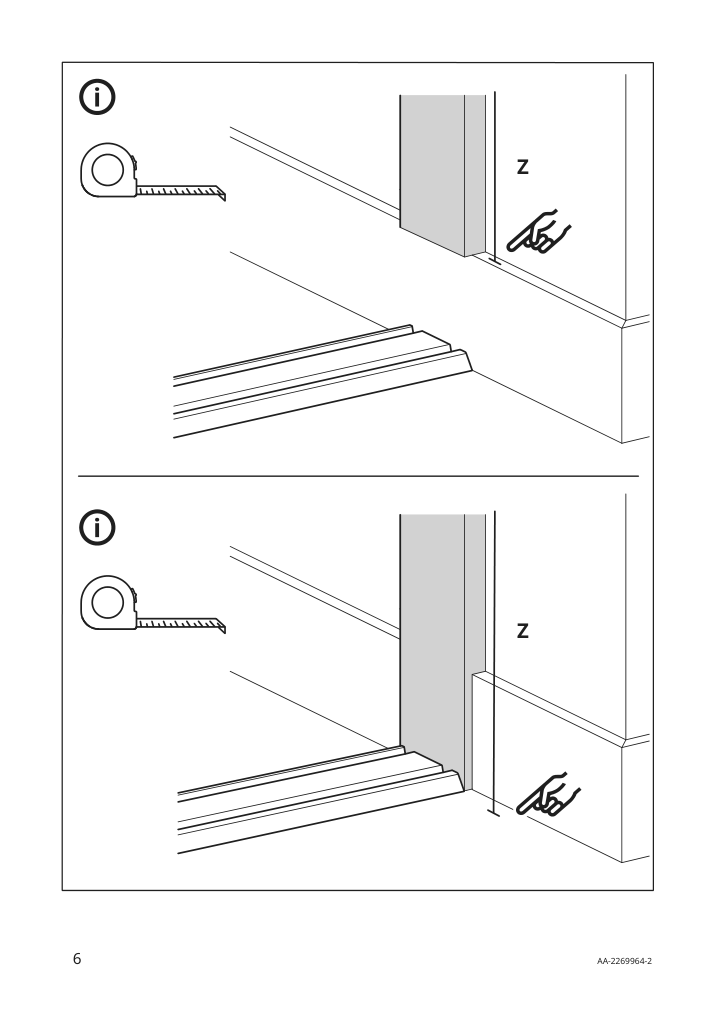 Assembly instructions for IKEA Skytta stop bar 2 tracks set of 2 white | Page 6 - IKEA SKYTTA / HOKKSUND/AULI sliding door 794.227.33