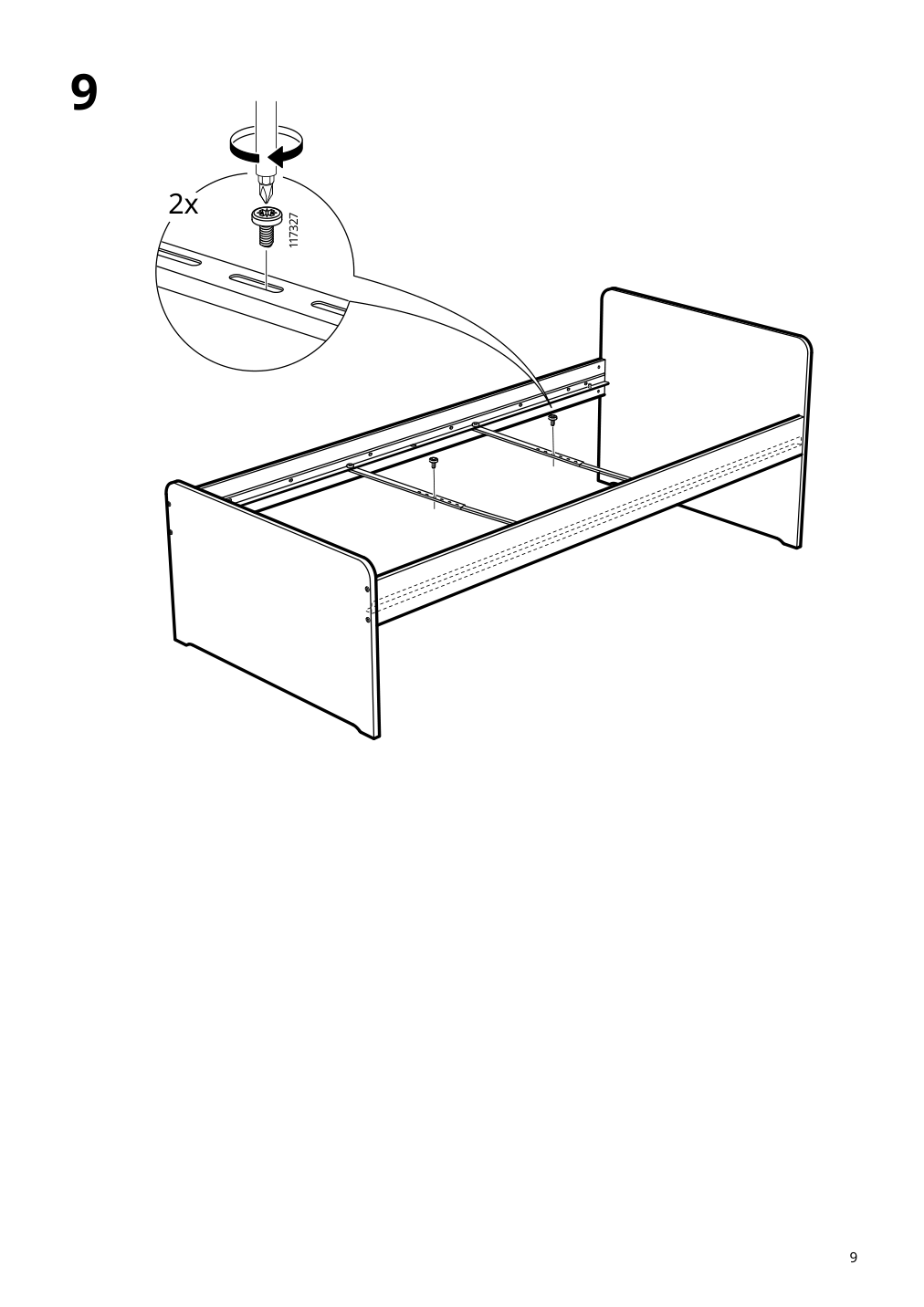 Assembly instructions for IKEA Slaekt bed frame white | Page 9 - IKEA SLÄKT bed frame with slatted bed base 792.277.55