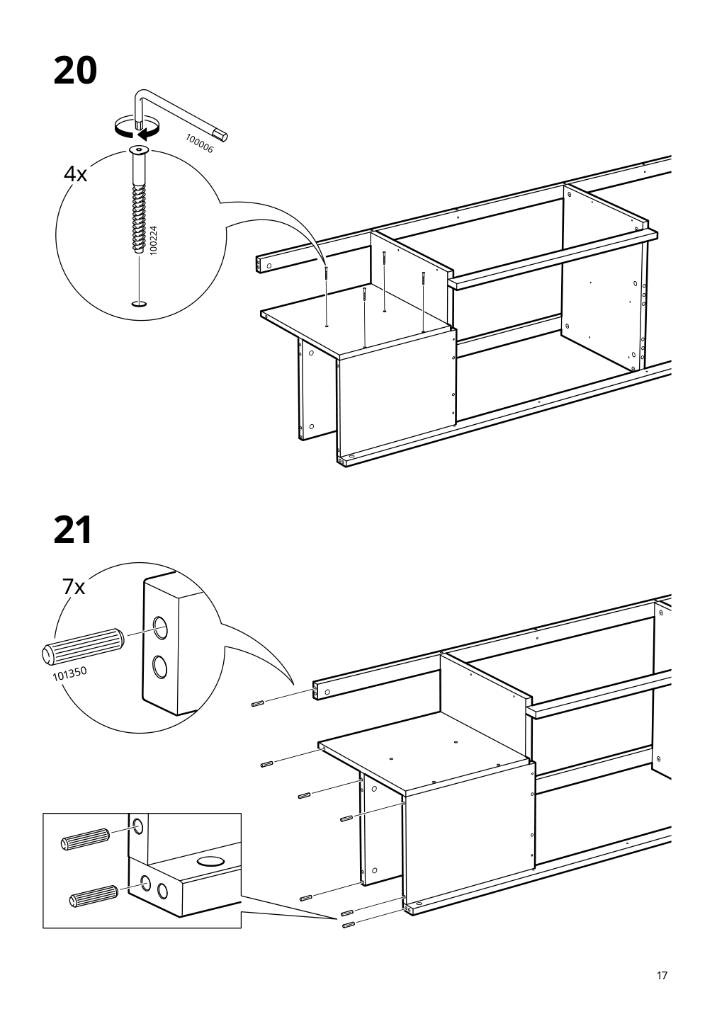 Assembly instructions for IKEA Slaekt bed frame with storage white | Page 17 - IKEA SLÄKT bed frame w/storage+slatted bedbase 292.919.56