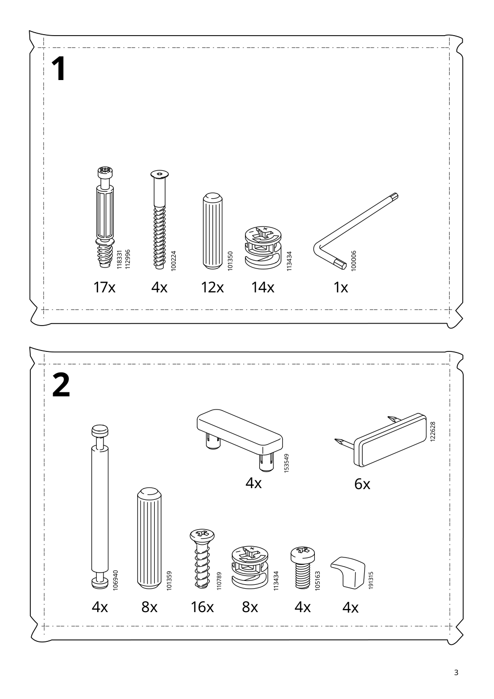 Assembly instructions for IKEA Slaekt bed frame with storage white | Page 3 - IKEA SLÄKT bed frame w/storage+slatted bedbase 292.919.56