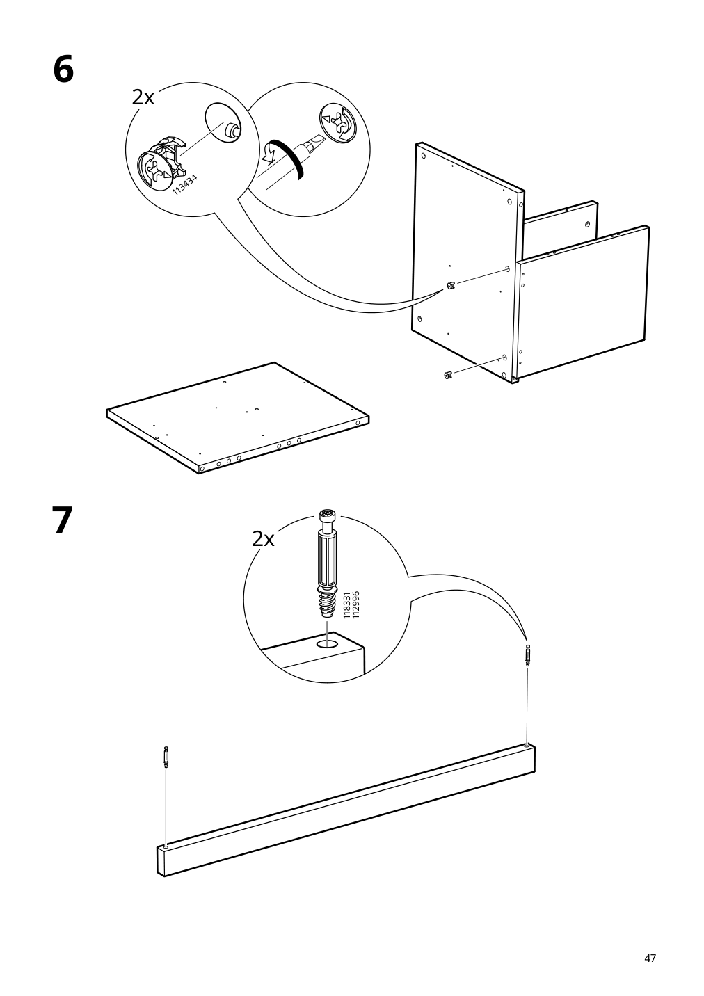 Assembly instructions for IKEA Slaekt bed frame with storage white | Page 47 - IKEA SLÄKT bed frame w/storage+slatted bedbase 292.919.56