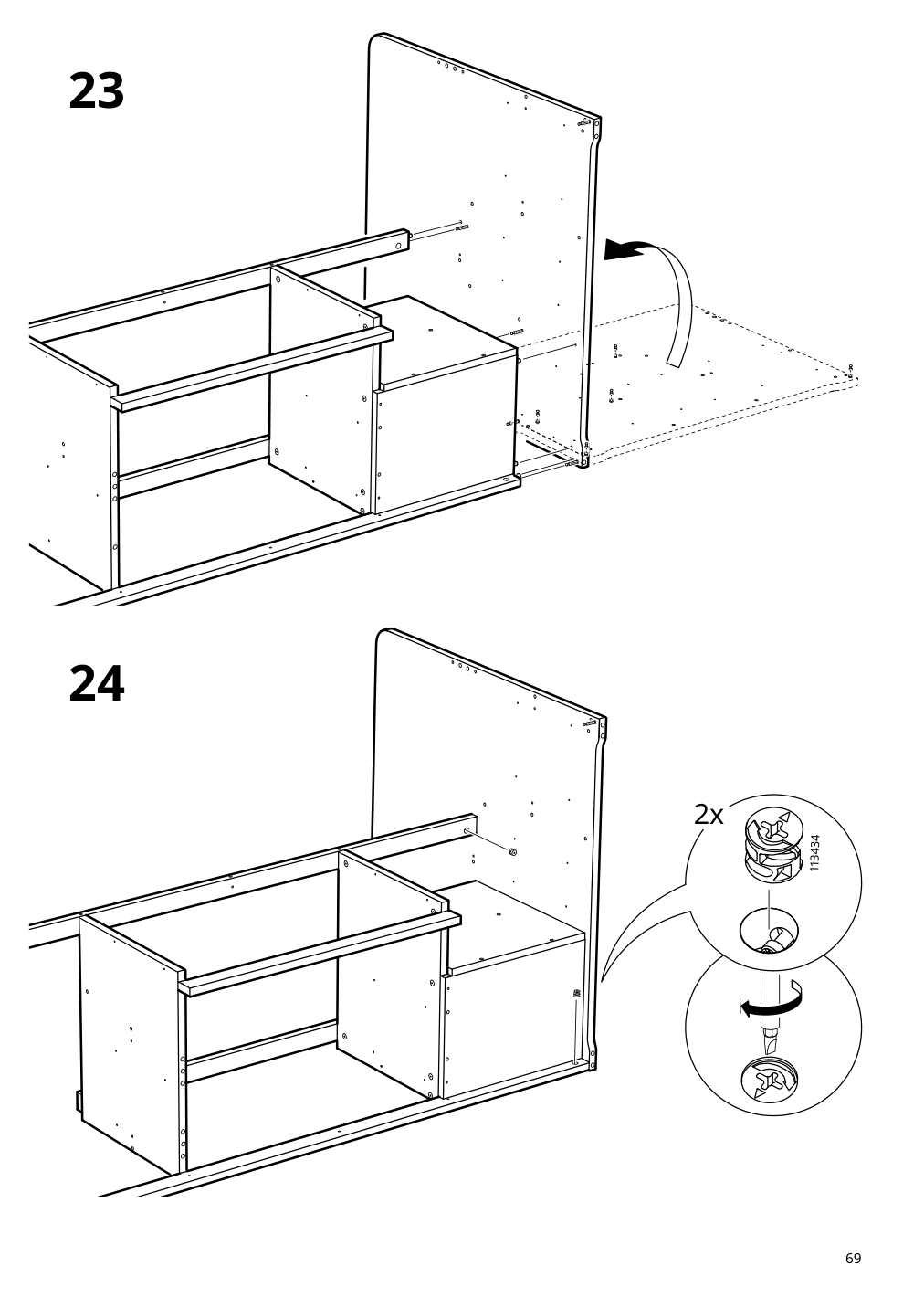 Assembly instructions for IKEA Slaekt bed frame with storage white | Page 69 - IKEA SLÄKT bed frame w/storage+slatted bedbase 292.919.56