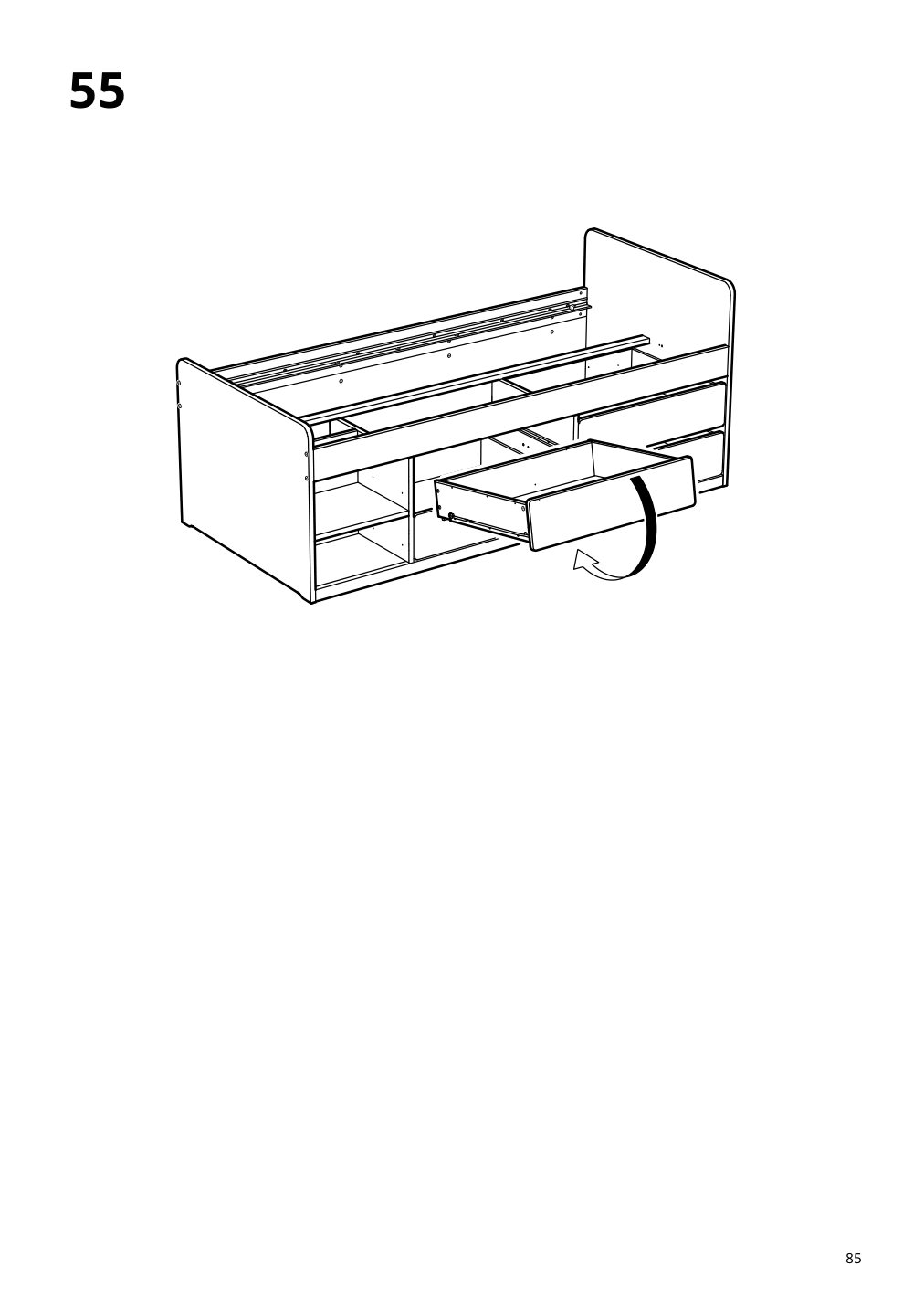 Assembly instructions for IKEA Slaekt bed frame with storage white | Page 85 - IKEA SLÄKT bed frame w/storage+slatted bedbase 292.919.56