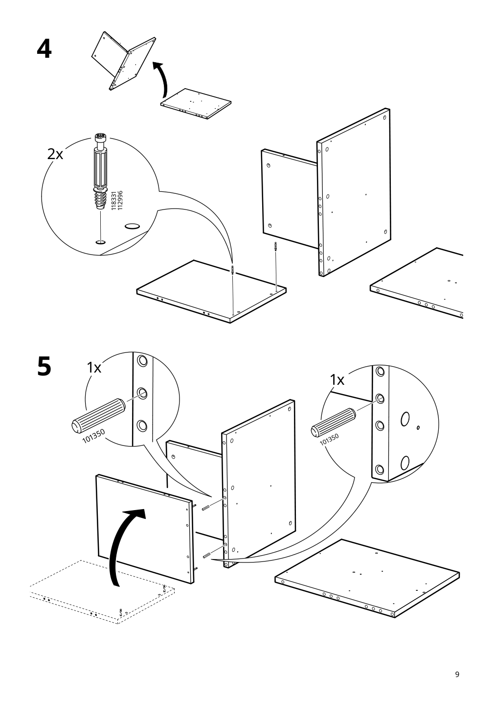 Assembly instructions for IKEA Slaekt bed frame with storage white | Page 9 - IKEA SLÄKT bed frame w/storage+slatted bedbase 292.919.56