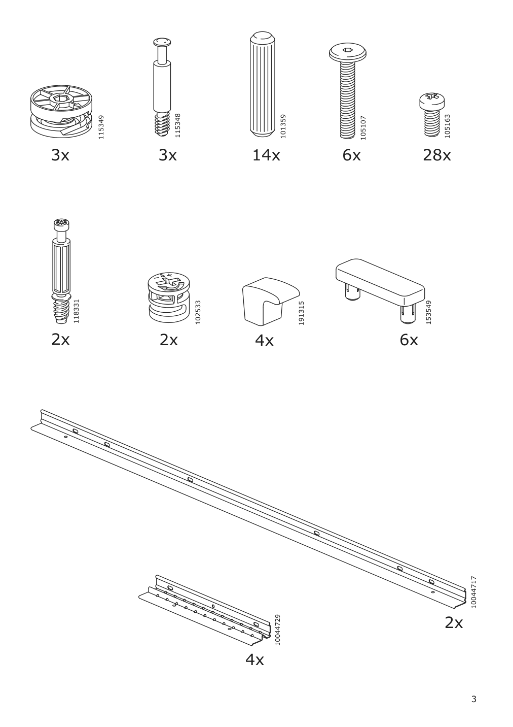 Assembly instructions for IKEA Slaekt extendable bed frame white | Page 3 - IKEA SLÄKT ext bed frame with slatted bed base 693.266.09