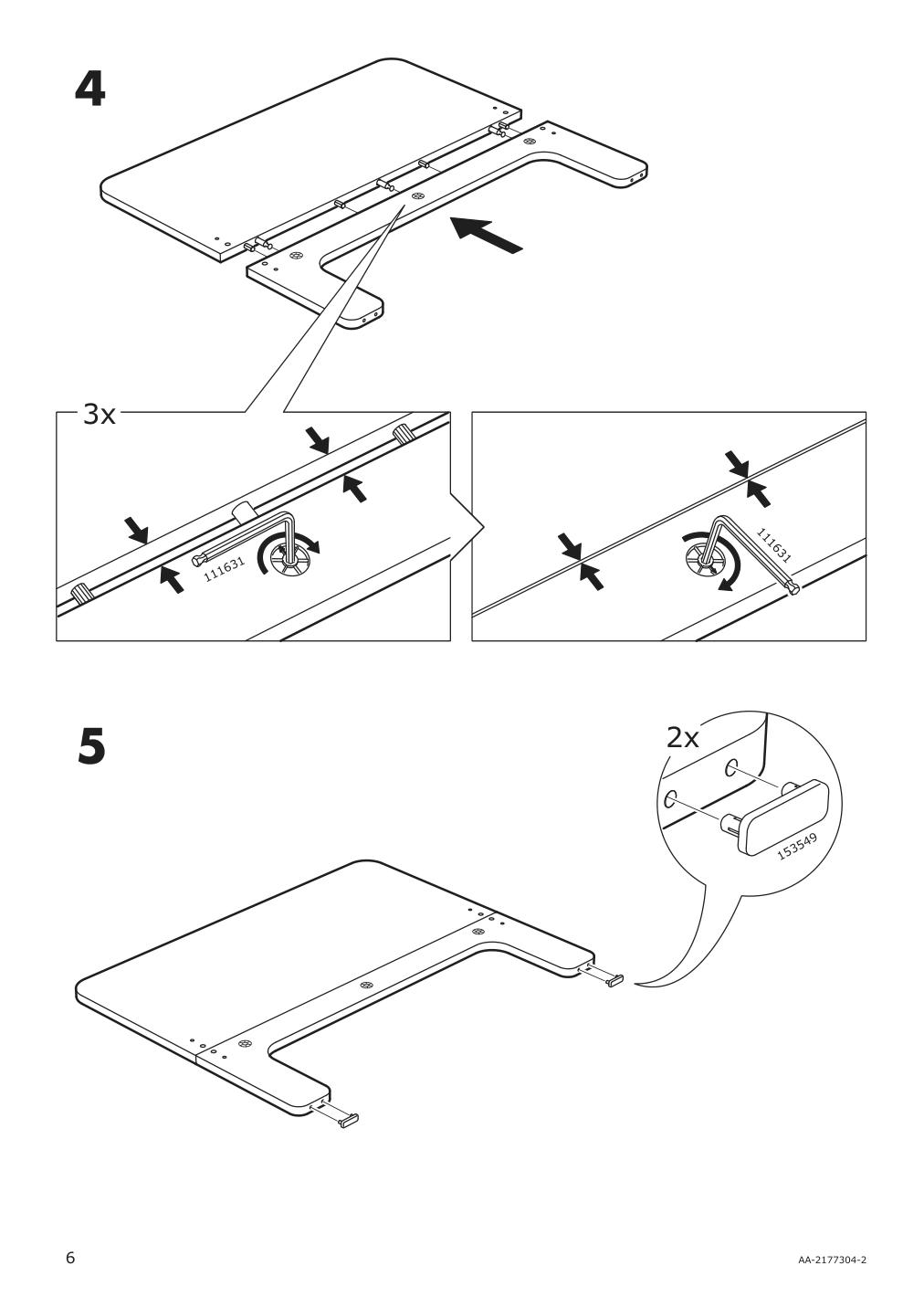 Assembly instructions for IKEA Slaekt extendable bed frame white | Page 6 - IKEA SLÄKT ext bed frame with slatted bed base 693.266.09