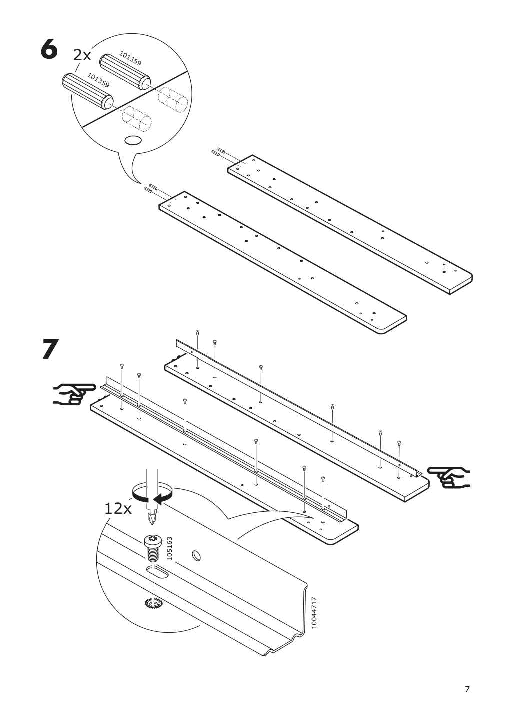 Assembly instructions for IKEA Slaekt extendable bed frame white | Page 7 - IKEA SLÄKT ext bed frame with slatted bed base 693.266.09