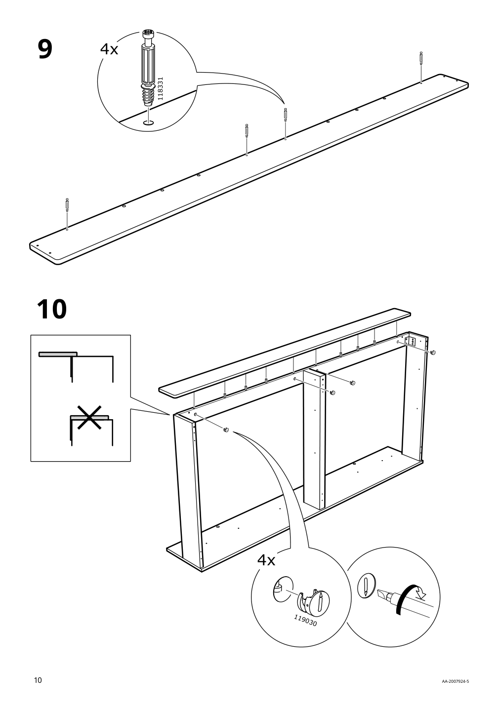 Assembly instructions for IKEA Slaekt pull out bed with storage white | Page 10 - IKEA SLÄKT bed frame w/pull-out bed + storage 892.277.31