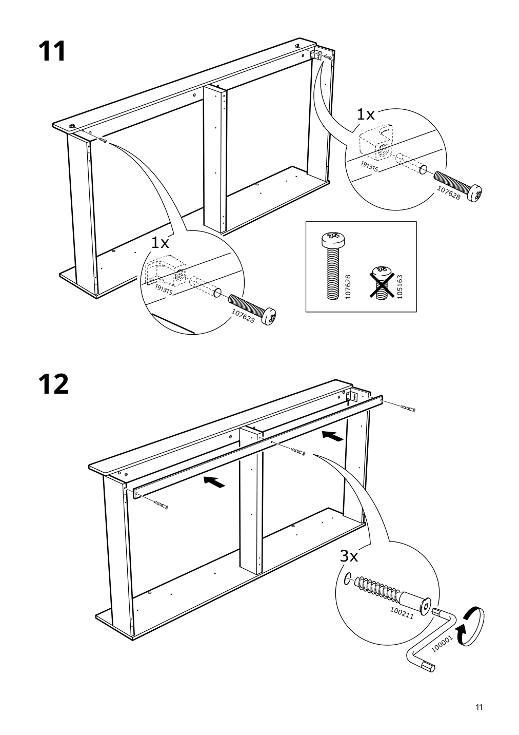 Assembly instructions for IKEA Slaekt pull out bed with storage white | Page 11 - IKEA SLÄKT bed frame w/pull-out bed + storage 892.277.31