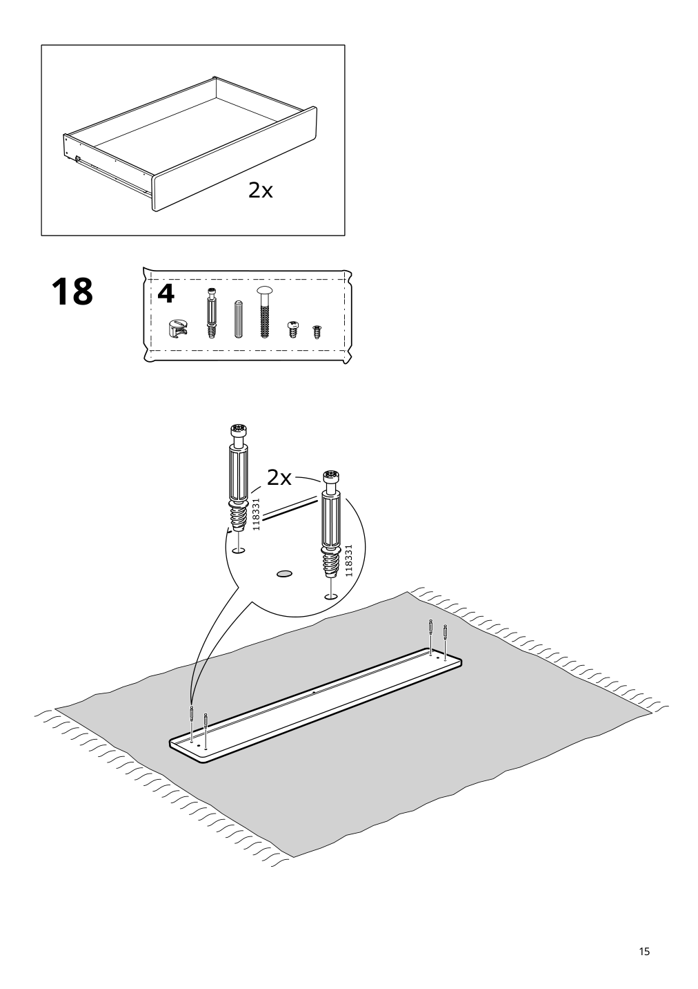 Assembly instructions for IKEA Slaekt pull out bed with storage white | Page 15 - IKEA SLÄKT bed frame w/pull-out bed + storage 892.277.31