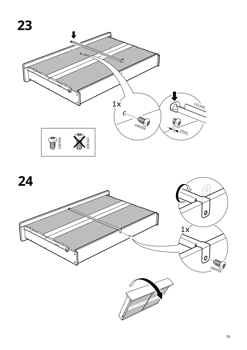 Assembly instructions for IKEA Slaekt pull out bed with storage white | Page 19 - IKEA SLÄKT bed frame w/pull-out bed + storage 892.277.31