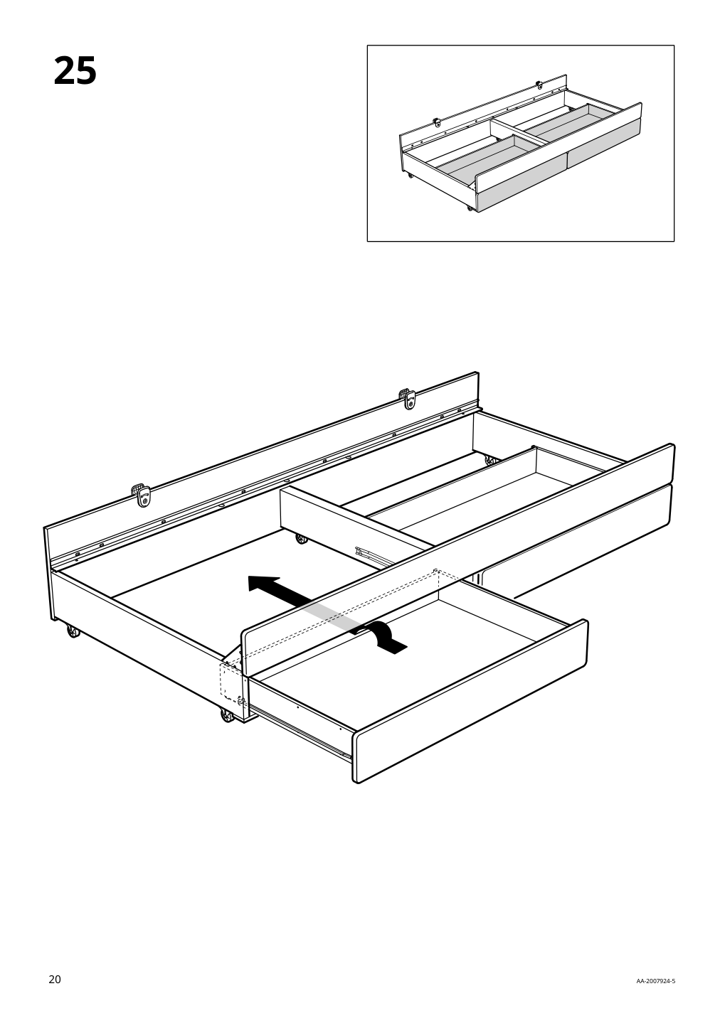 Assembly instructions for IKEA Slaekt pull out bed with storage white | Page 20 - IKEA SLÄKT bed frame w/pull-out bed + storage 892.277.31